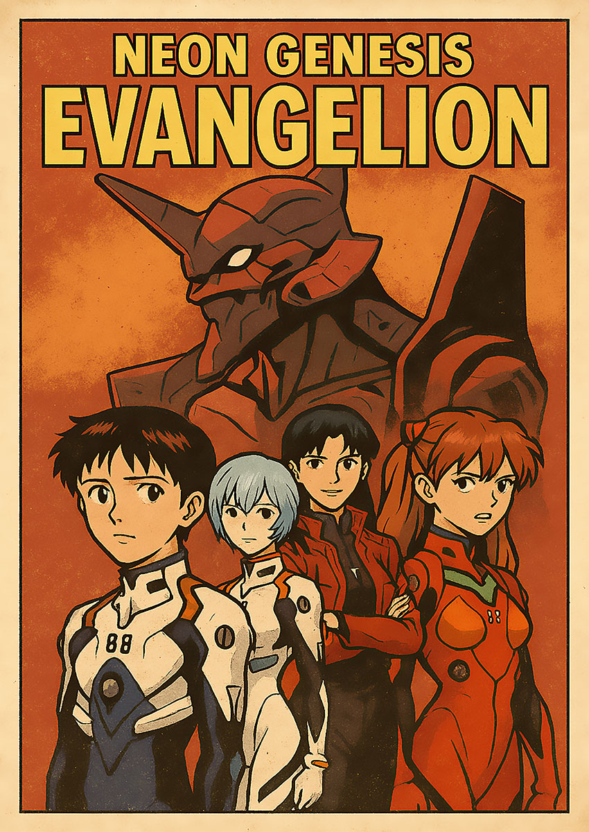 Neon Genesis Evangelion Artwork Canvas Print & Poster Wall Art - AI PRINT LAB